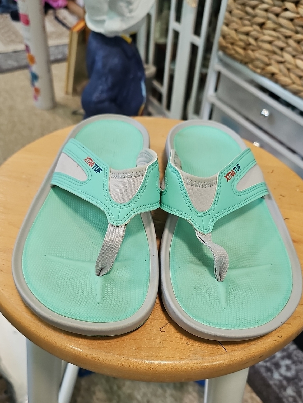 Ladies Mint Green Flip-Flop Sandals -